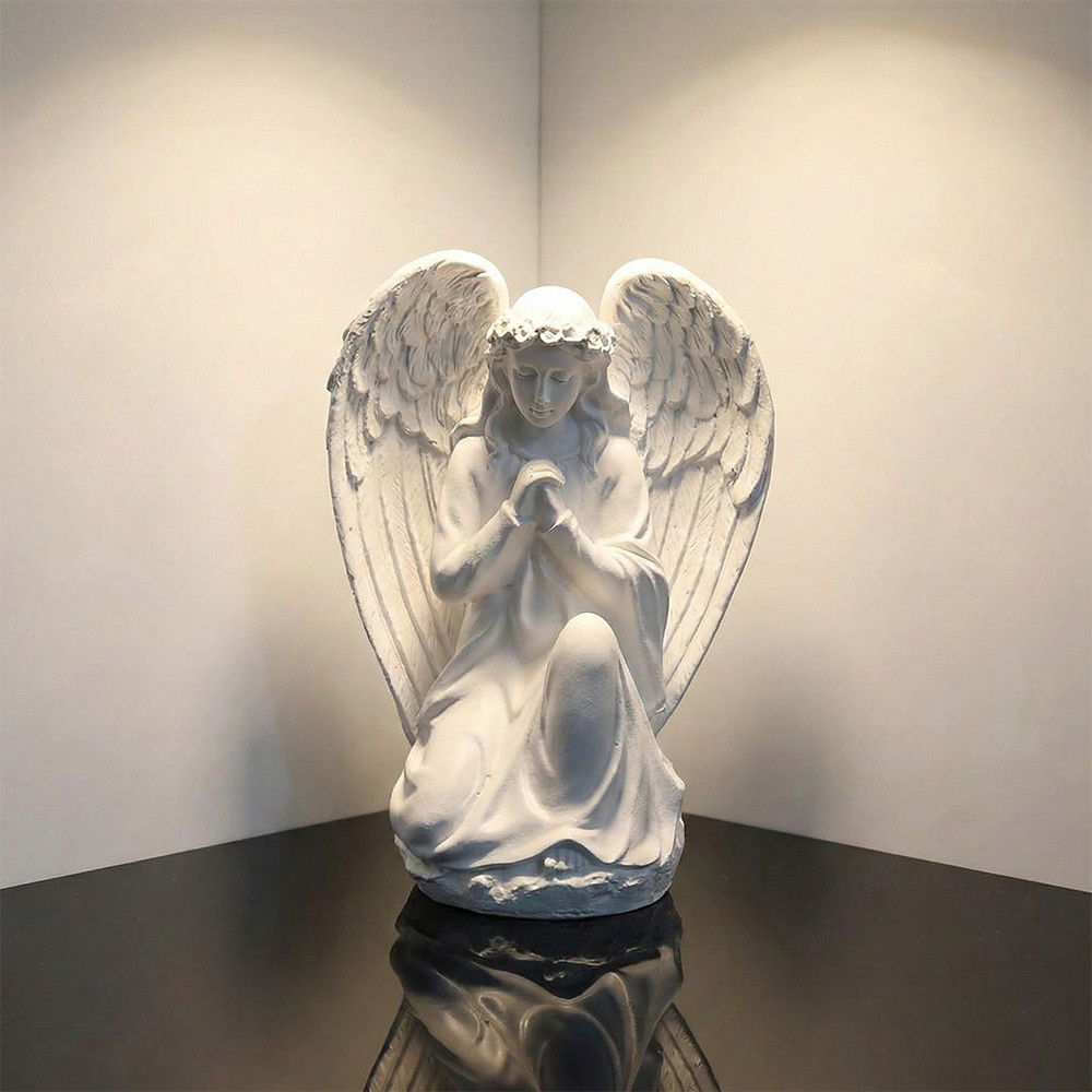 Escultura Anjo da Esperança Branca em Resina Decoração Religiosa Moderna Peça Decorativa em Oferta na Shopee