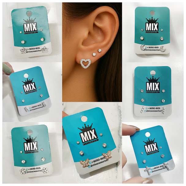 Trio de Brincos de Silicone Antialérgico em Oferta na Shopee