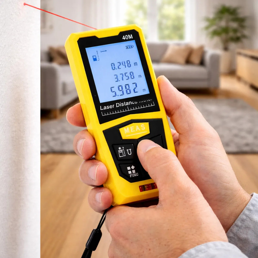 Trena Medidor Laser 40m Digital Profissional Alta Precisão BOM6544
