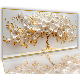Quadro Decorativo 113x73 Grande Arvore Da Vida Petala Branca Hall inport em Oferta na Shopee