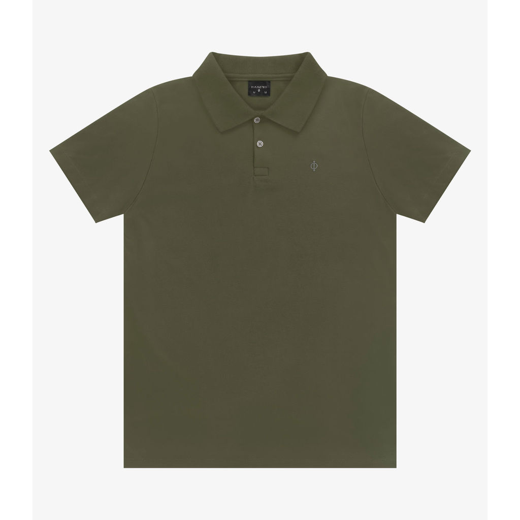 Camisa Polo Básica Masculina Diametro Verde