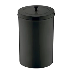 Lixeira Cesto 8 Litros Preto Tampa Esconde Sacola Banheiro