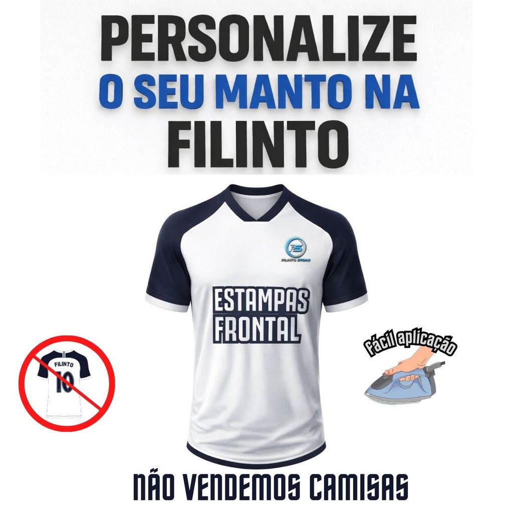 PatchTermocolante Estampa Frontal Para Personalização Camisa Futebol