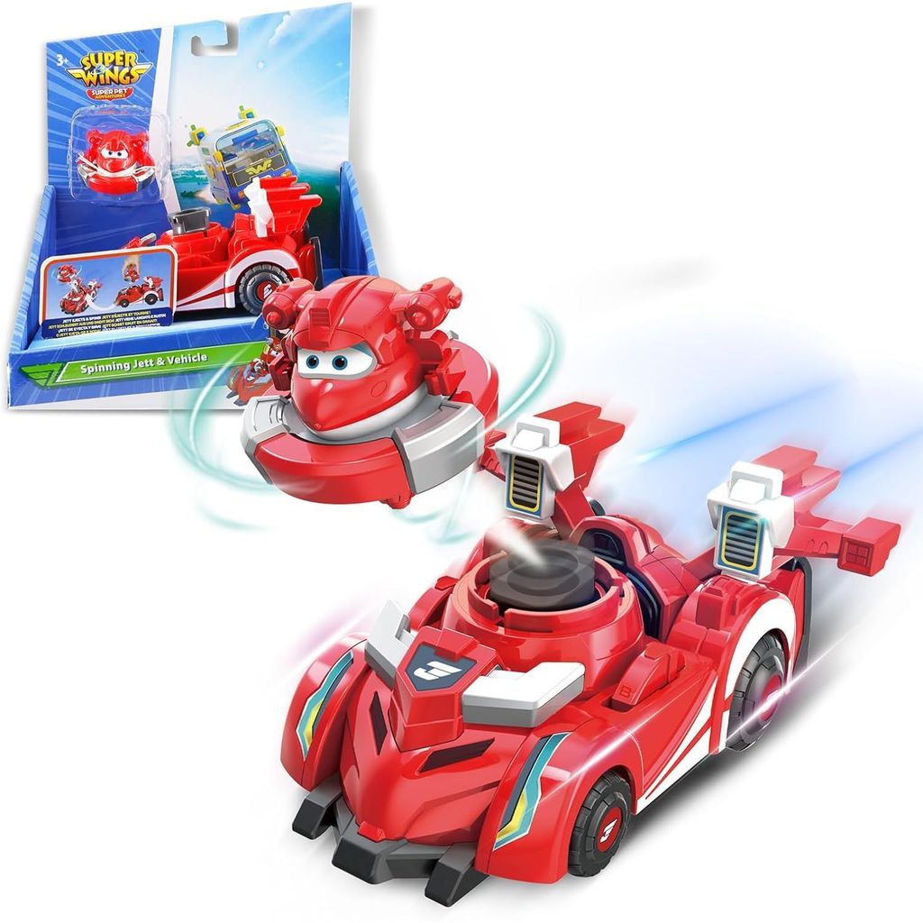 Super Wings Race Car Spinning Jett  & Veiculo Sunny 5203