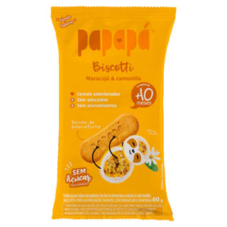 Biscoito Papapá Biscotti Sabor Maracujá e Camomila a Partir de 10 Meses 60g em Oferta na Shopee