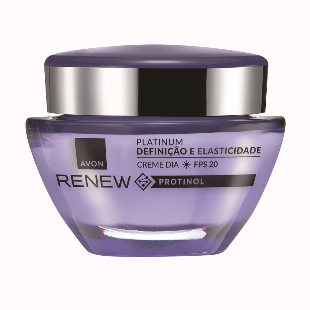 Creme Facial Avon Renew Protinol FPS 20 Platinum Dia 50g em Oferta na Shopee