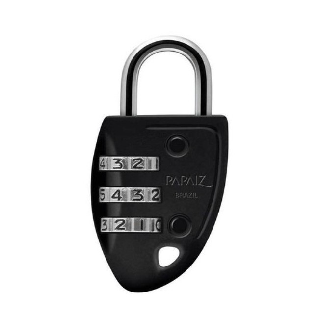 Cadeado Segredo CS23 30mm Preto Papaiz Aço Carbono 3 dígitos em Oferta na Shopee