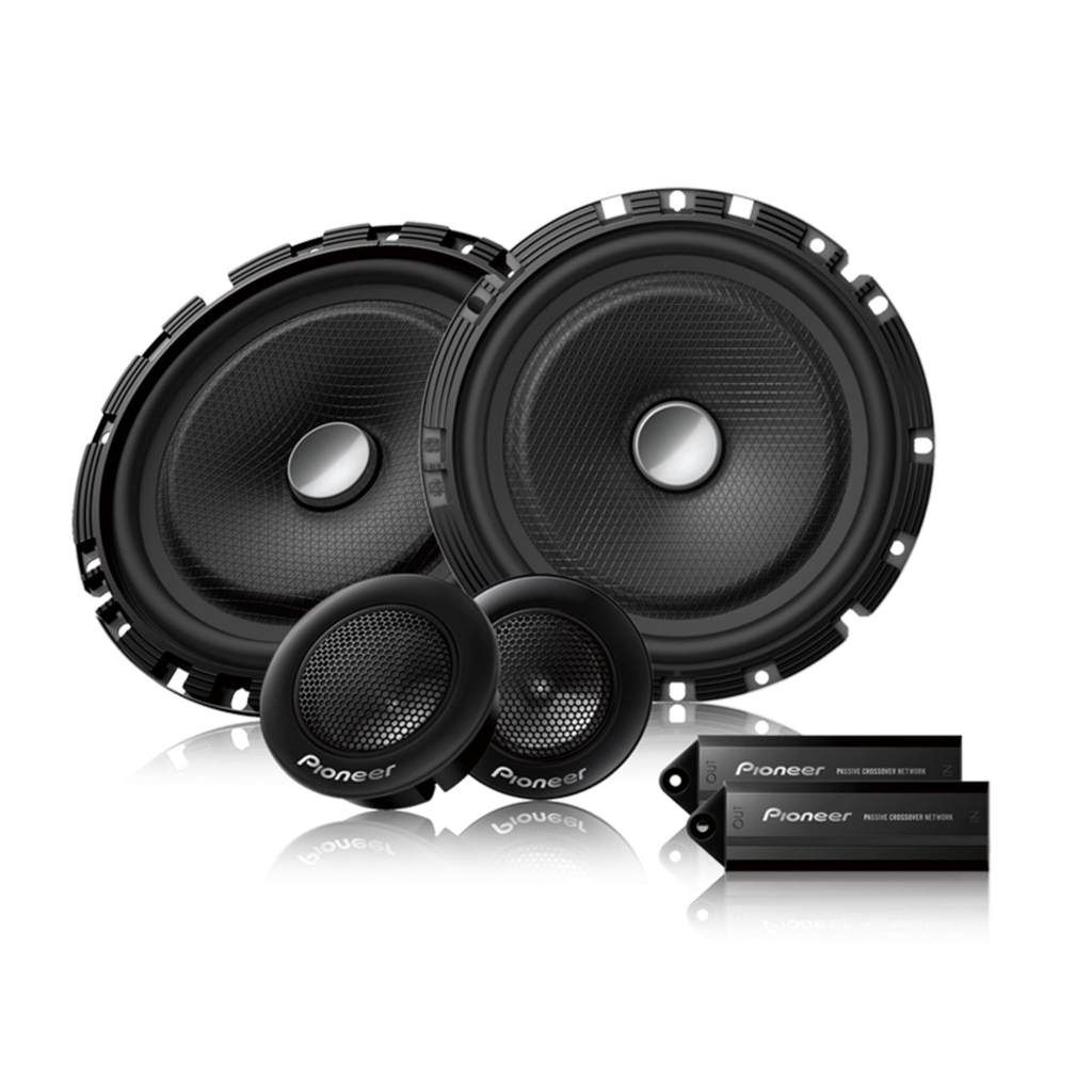 Kit 2-Vias com Alto-Falantes de 170mm(6-3/4") Tweeters Crossover 60W RMS 4 OHMS Pioneer-TS-C1730BR