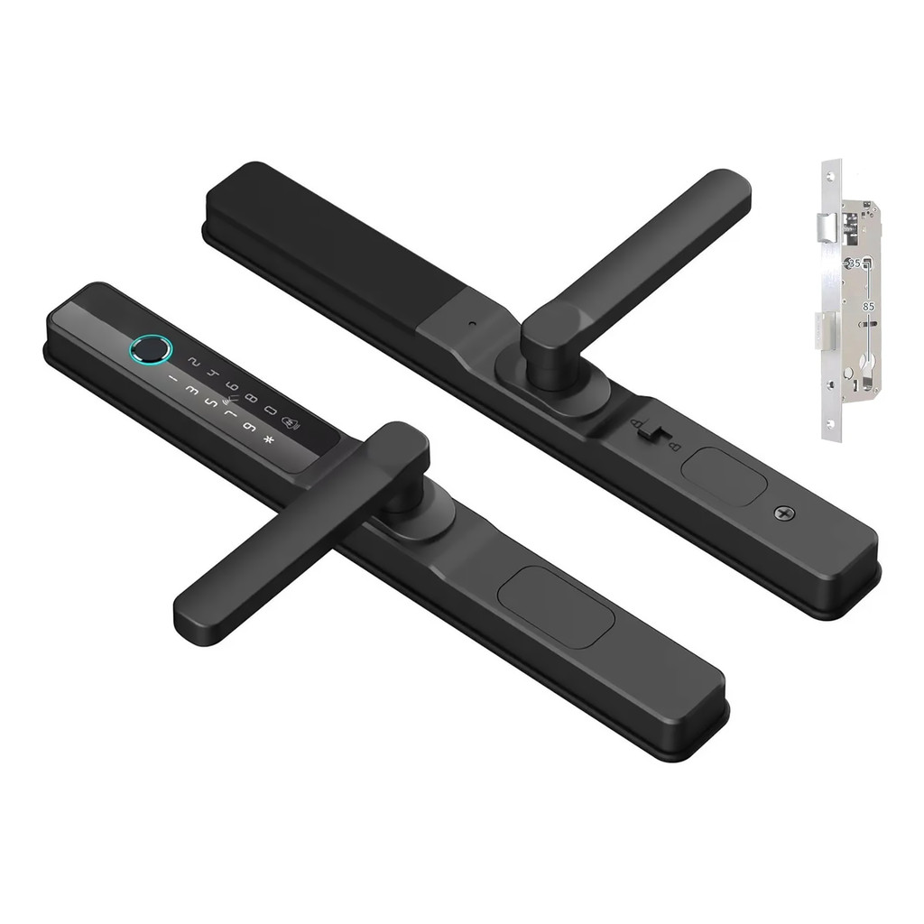Fechadura Digital Externa IP65 WiFi Biométrica Alumínio Slim FD11A JWCom Prova Dagua