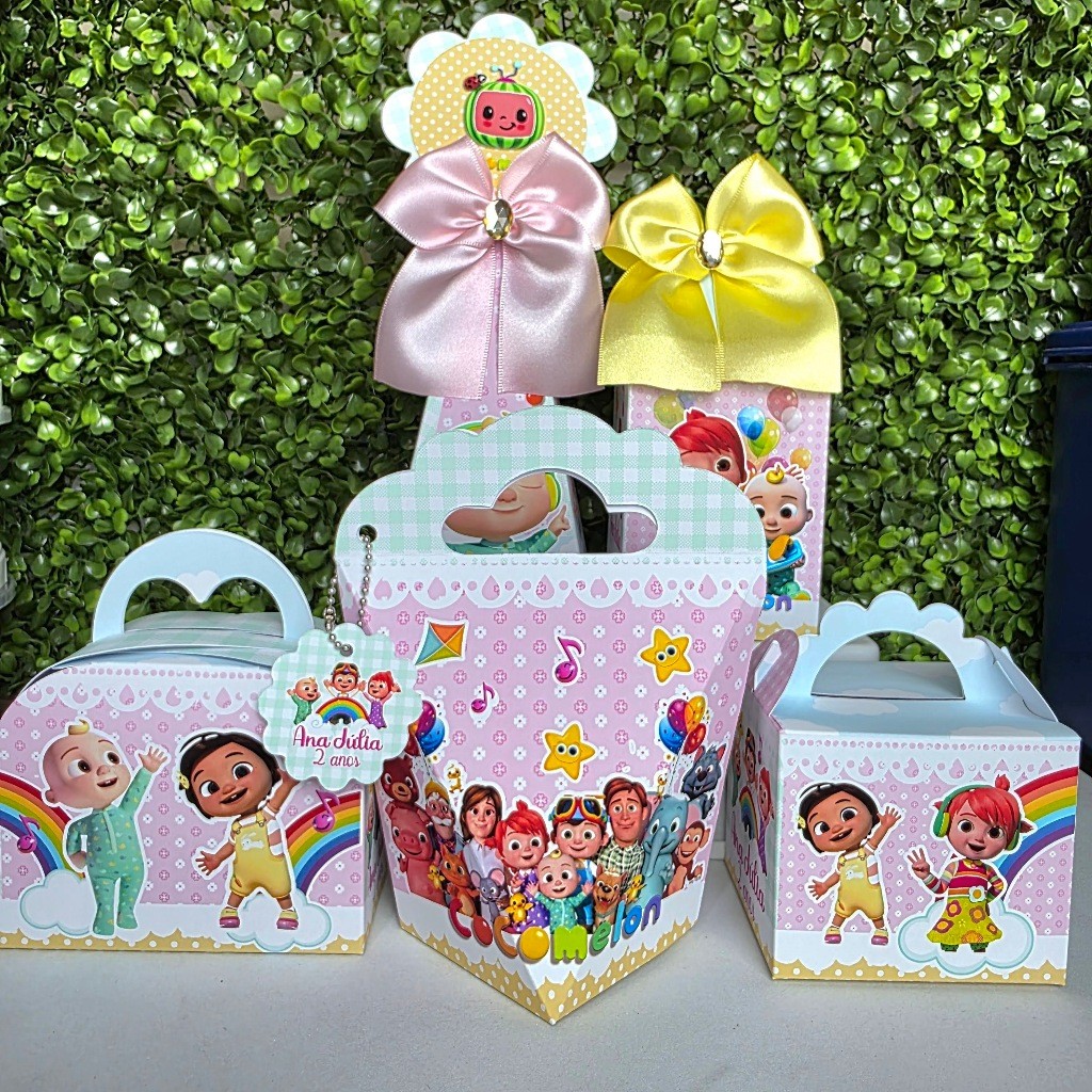 Kit Caixa Montada COCOMELON MENINA  - Personalizados - Festa infantil - Aniversário - Lembrancinha