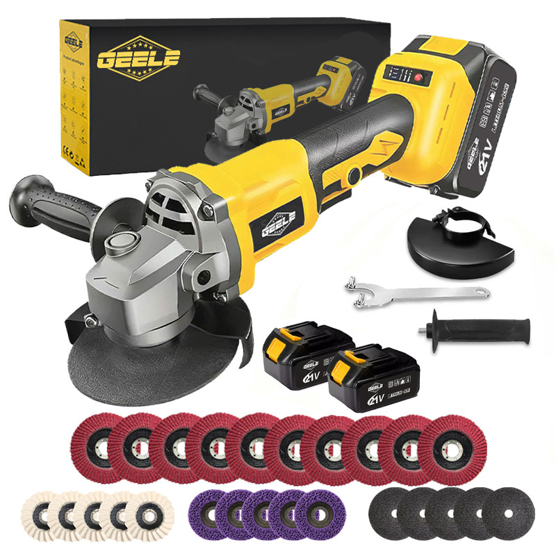 Esmerilhadeira Lixadeira Angular Brushless 21V 10000rpm-2 Bateria De Litio 25 Láminas De Serra em Oferta na Shopee