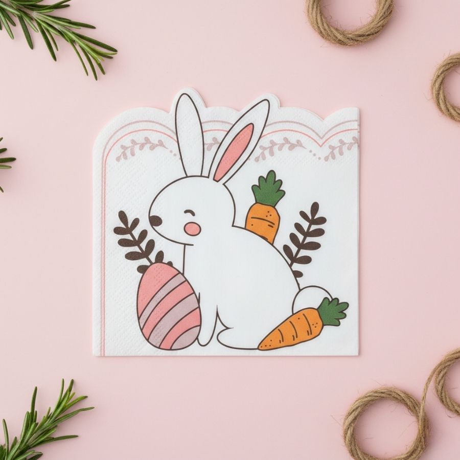 Guardanapo de Papel Páscoa - Coelho com Ovo de Páscoa- 15,5x15,5cm - 10 unidades - Rizzo em Oferta na Shopee