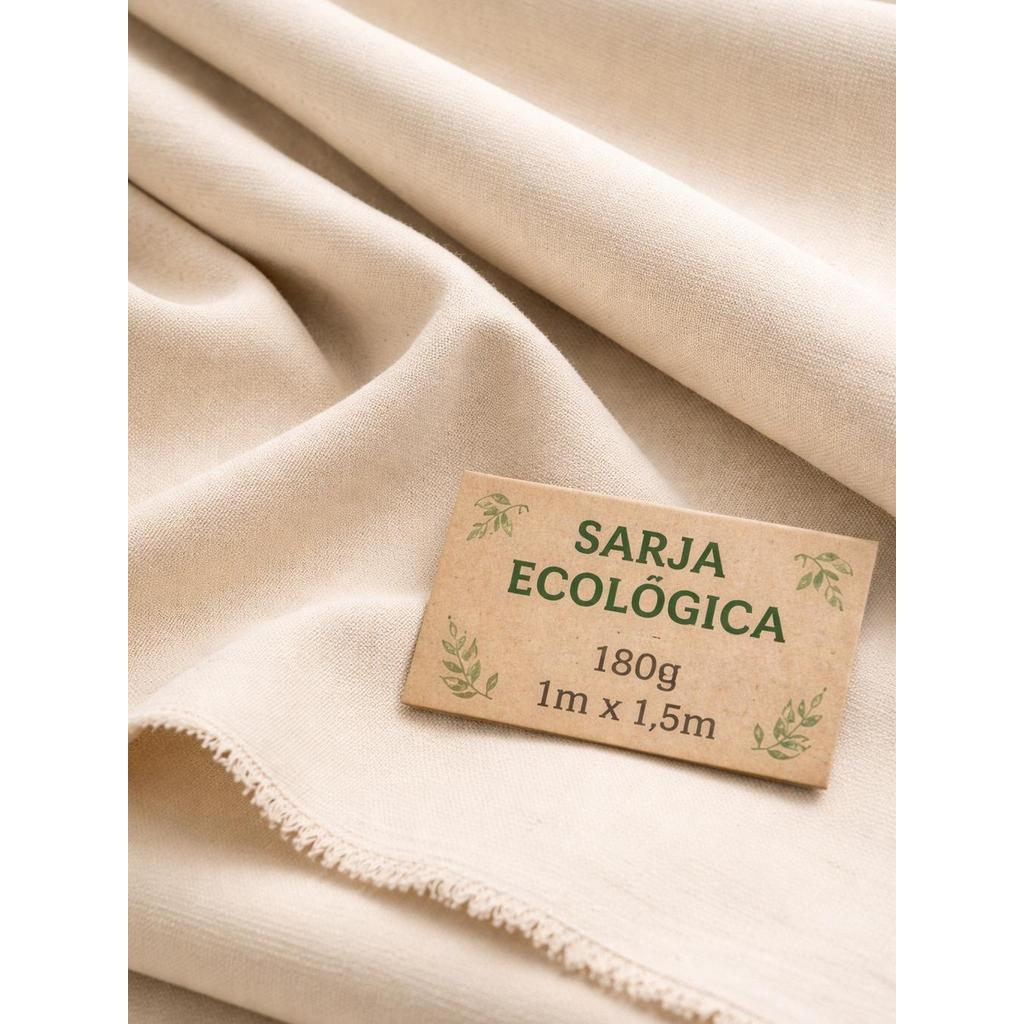 Tecido Sarja 180g Mista Crua - Corte 1m x 1,5m Sustentável Alta Resistência