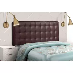 Cabeceira Cama Box Estofada Queen Size Queen Dama Plus Queen Size - Courano Cacau - Simbal