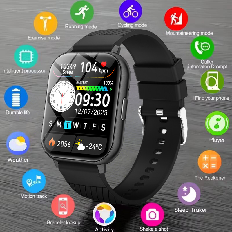 LIGE Smartwatch Relógio Inteligente Multifuncional Bluetooth Chamada Tela HD De 1.83 Polegadas Monitoramento Do Sono Pre