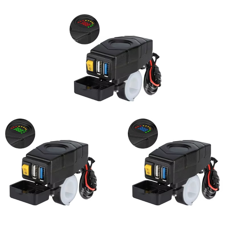 e-bike carregador usb 24v 36v 48v 60v scooters elétricos motocicleta qc3.0 carregador rápido para telefones
