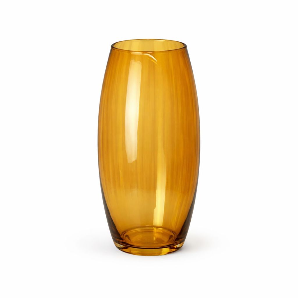 Vaso Oriental Vidro Grande Planta Cana Bambu Âmbar Decoração Enfeite Mesa Sala Festas Casamentos Buffet