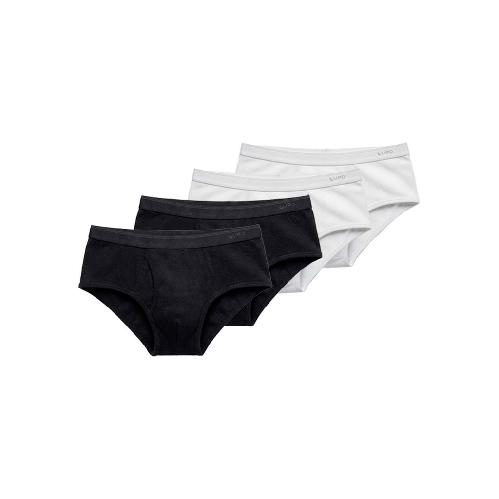 Kit com 4 Cuecas Slip Lupo com Abertura 546-003 Colorido