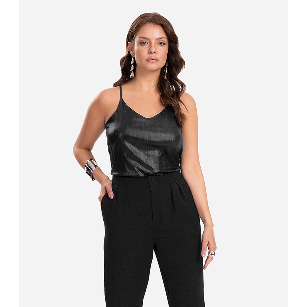 Blusa Feminina De Alça Endless Preto