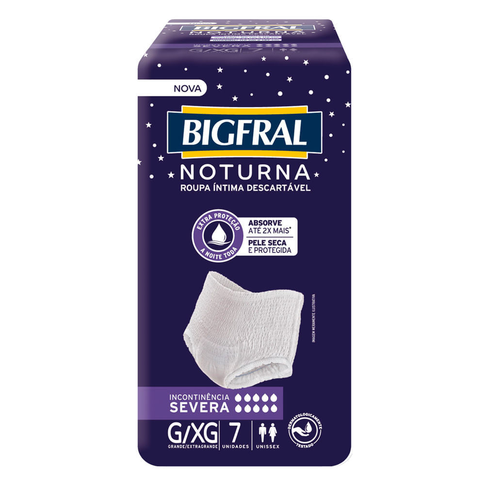 Roupa Íntima Descartável Bigfral Noturna Tamanho G/XG 7 Unidades em Oferta na Shopee