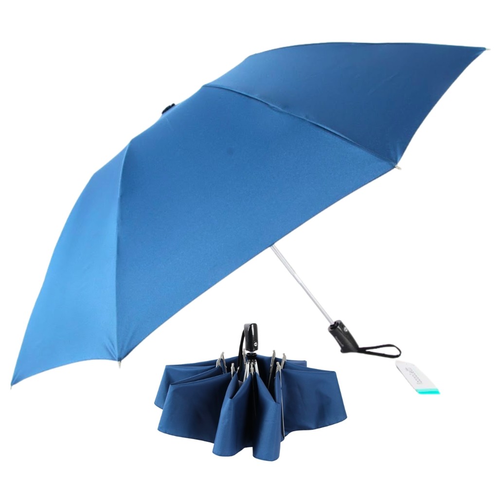 Sombrinha Invertida Automática Mini Guarda Chuva Invertido Automático Fazzoletti 3018 Azul / Preta