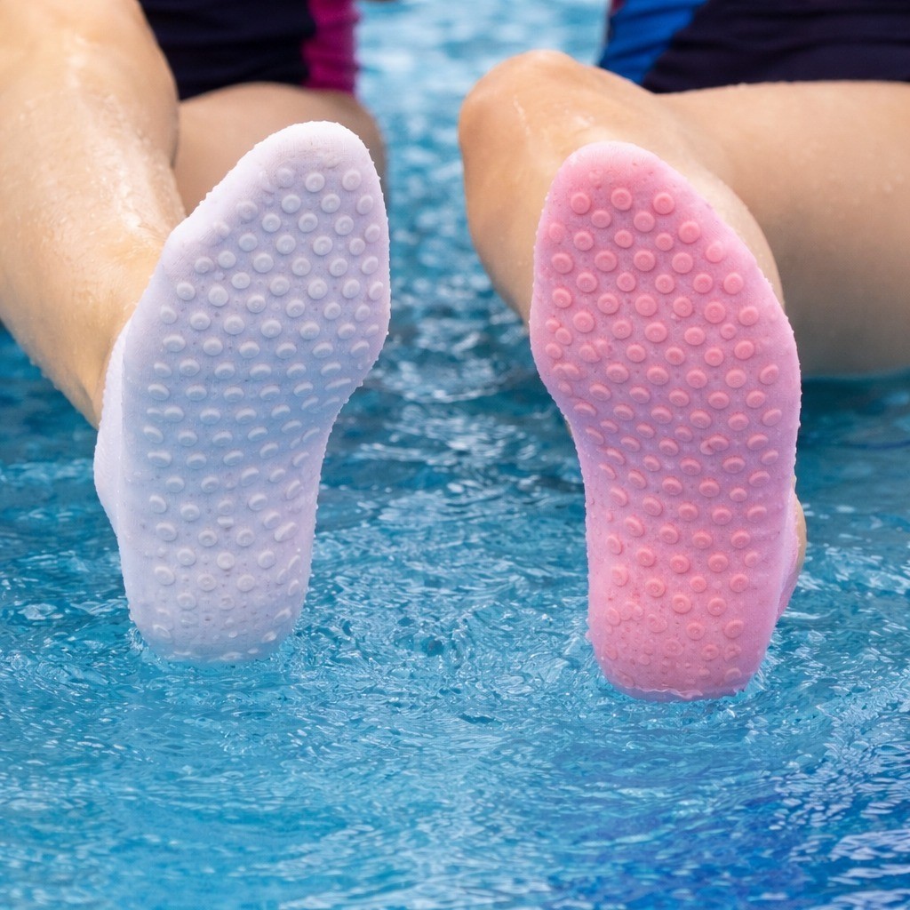 Meia Antiderrapante Aquática Para Piscina Praia Cachoeira Hidroginástica