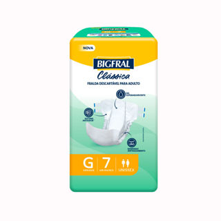 Fralda Bigfral Clássica Tamanho G com 7 Unidades em Oferta na Shopee
