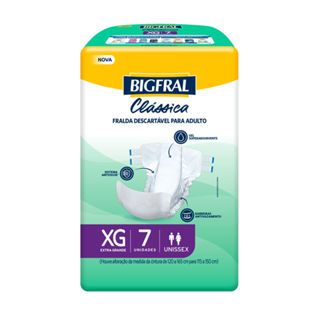 Fralda Bigfral Clássica Tamanho XG com 7 Unidades em Oferta na Shopee