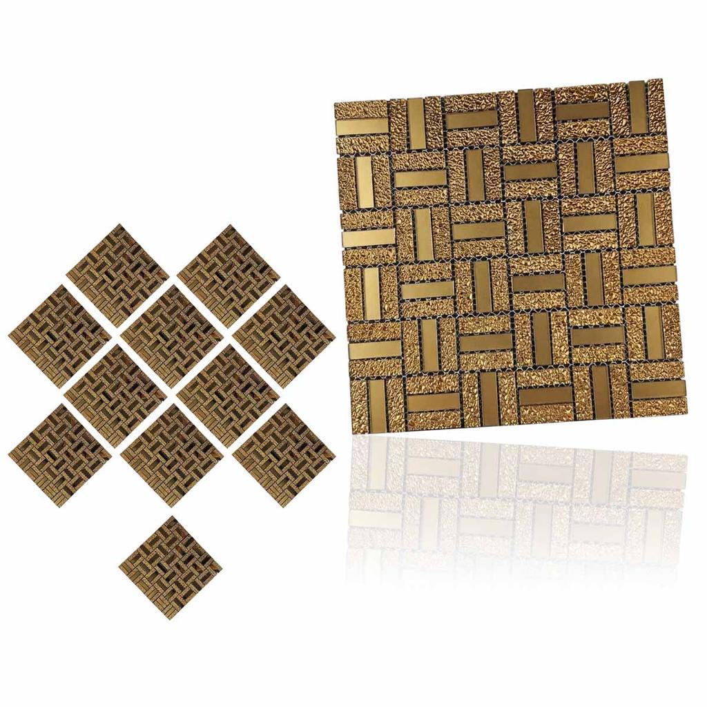 Pastilha De Vidro Adesiva Kit 11 Uni Parede Banheiro Cozinha Decorativa Moderna Reforma Requintado Facil Aplicacao