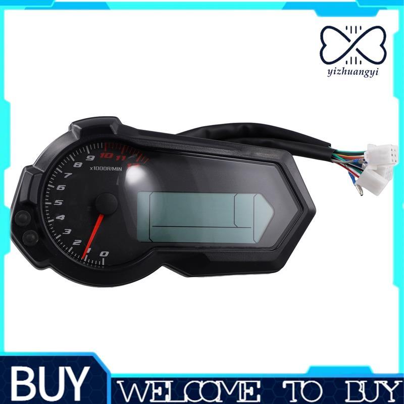 Motocicleta Universal 1200RPM Odômetro Tacômetro UTV LCD Digital Velocímetro Medidor Para 2,4 Cilindros N1-6