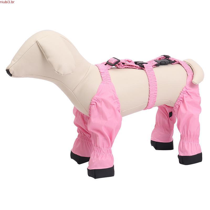 Botas Suspensas Para Cães , Leggings De Bota De Pata De Cachorro Rosa Da Moda , Ajustáveis À Prova D'água , Sapatos Anti