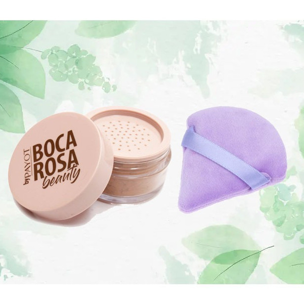 Pó Facial e 1 PC esponjas de maquiagem para aplicação