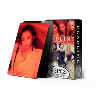 92 Unidades/Caixa Cartões Fotográficos Preto Rosa DEADLINE KPOP LOMO Cartão em Oferta na Shopee