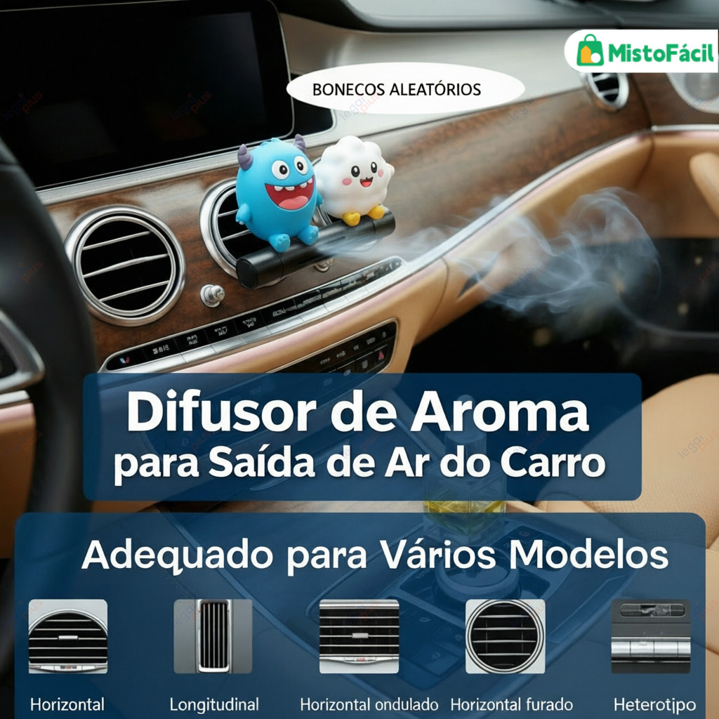 Clipe de Aroma para Saída de Ar do Carro | Aromatizador, Perfume e Purificador de Ar para Veículos