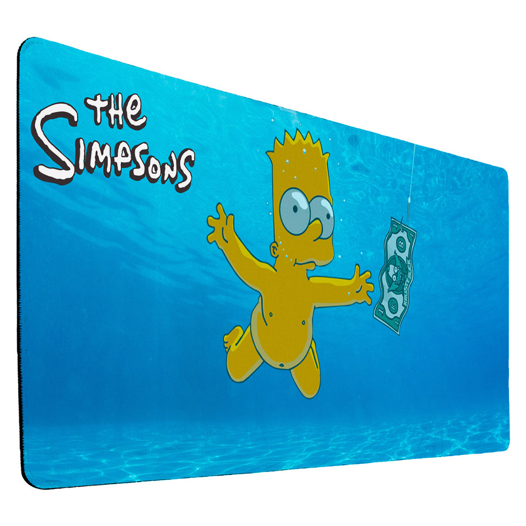 Mousepad Gamer Acessório Para Teclado Com Estampa Desenho Simps Bart Homer Amarelo