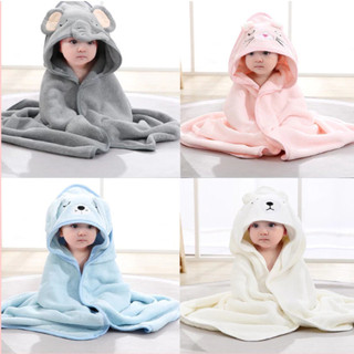 Toalha de Banho Infantil com Capuz de Animal, Macia, Absorvente e Confortável para Bebês