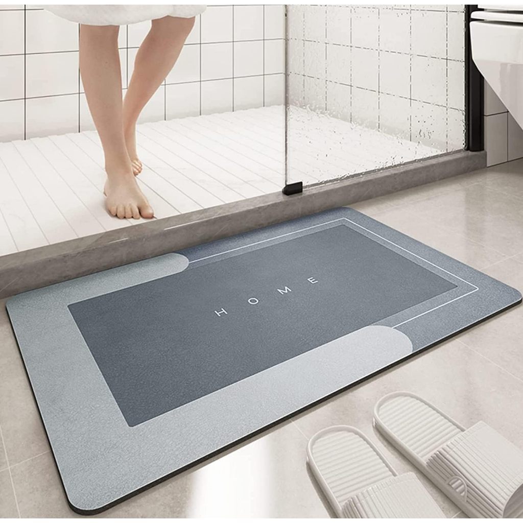 Tapete Antiderrapante Absorvente Secagem Rápida para Banheiro Porta de Entrada Quarto Suíte