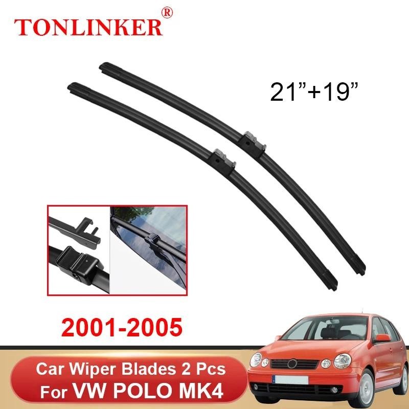 TONLINKER Lâminas De Limpador Para Volkswagen VW POLO MK4 9N 2001-2005 2006-2009 Acessórios Do Carro Escovas De Lâmina D