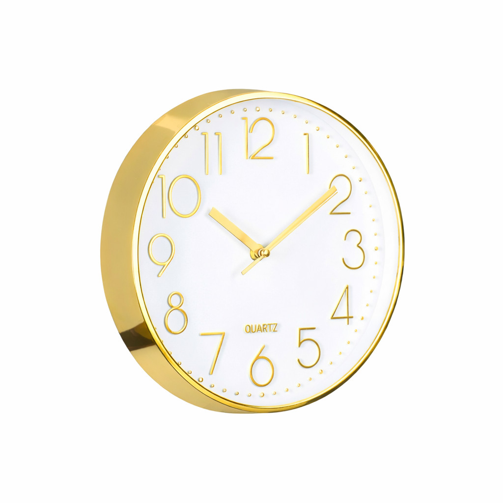 Relógio Parede Redondo Cozinha Sala Quarto Rose 20 cm Decorativo Quartz