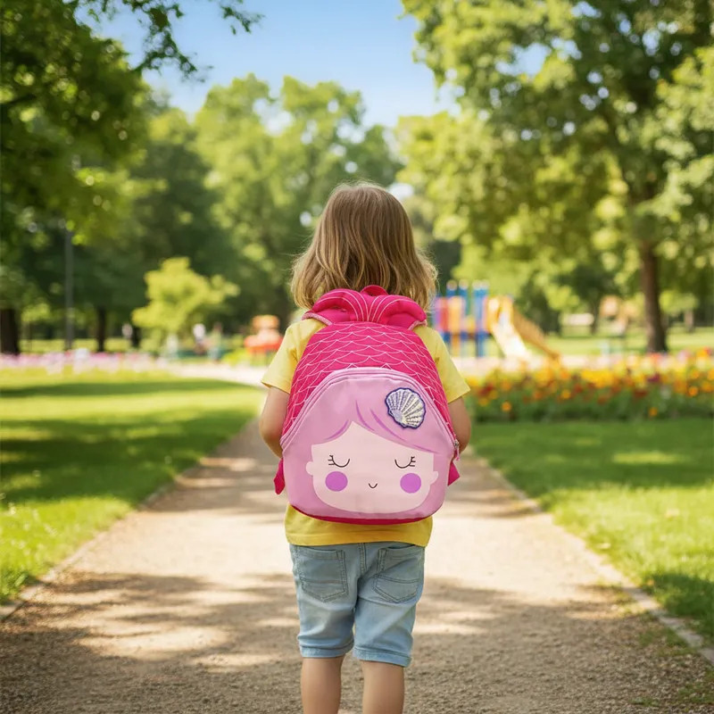 Mini Mochila Kids Sereia Infantil Colorida Compacta Versátil Escolar Passeio Criança Achadinhos