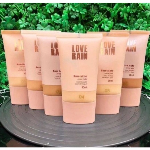 Base Matte, à prova d'água e resistente ao suor - Alta cobertura - Love Rain