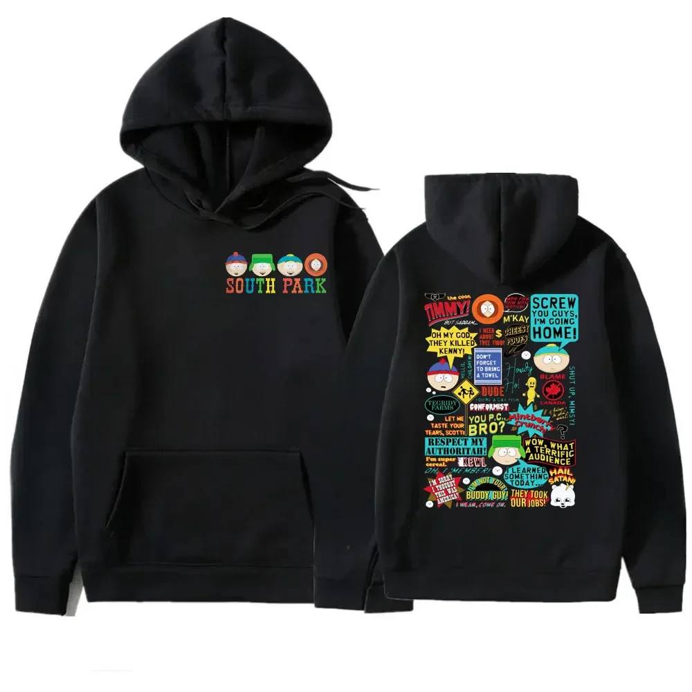 Blusa de Moletom Canguru Blusa De Frio South Park Crimson Dawn Anime Carton Unissex