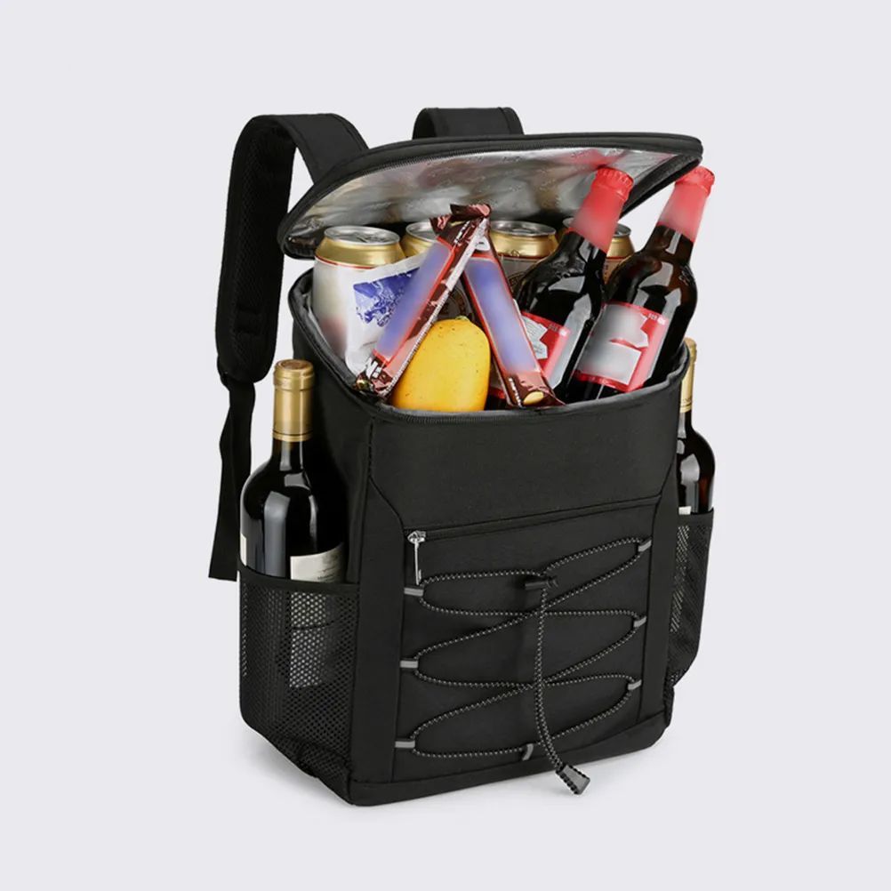 Mochila Térmica 30L para Camping e Piquenique Bolsa Térmica Grande com Bolsos Laterais Ideal para Praia e Viagem