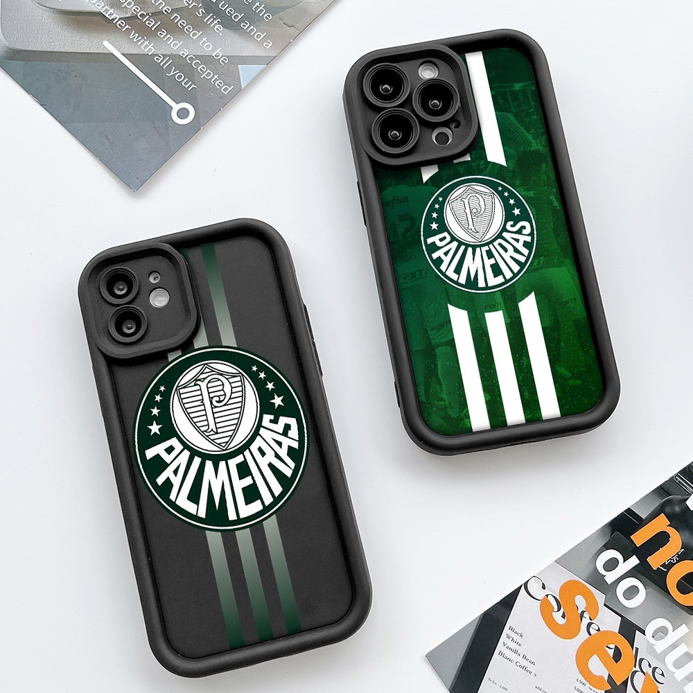 Capinha Capa de silicone Anti-impacto Palmeiras para Samsung A15 A72 A05S A54 S21 S22 S23 S24 S25 FE ULTRA