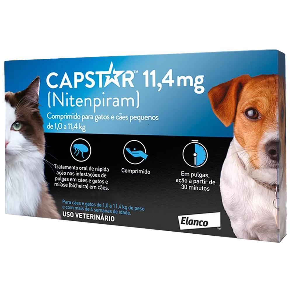 Antipulgas Capstar 11,4mg Caes Até 11,4kg C/ 1 Cp