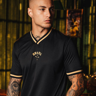 Camisa Brasil Urban Dry Preta Masculina em Oferta na Shopee