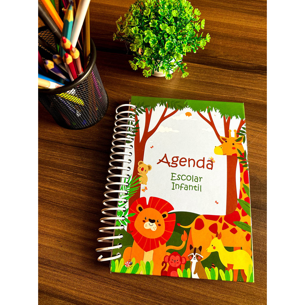 Agenda Permanente Escolar Infantil 2026 Capa Dura Espiral Recados Escola Pais Professores