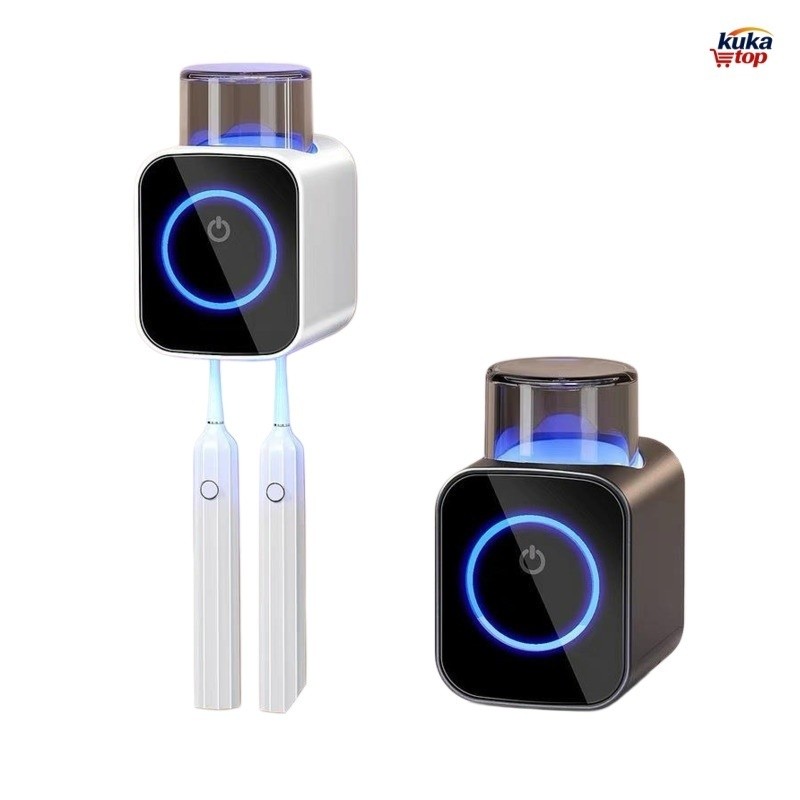 Suporte Escova De Dentes Esterilizador Com Luz UV Antibacteriano Função de secagem Decoracão Banheiro