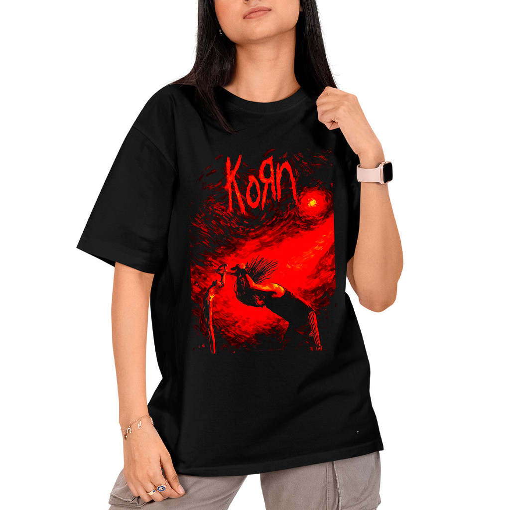 Camiseta Algodão Unissex Korn The Nothing Sun Camisa Masculina T-Shirt Feminina FC Pipols