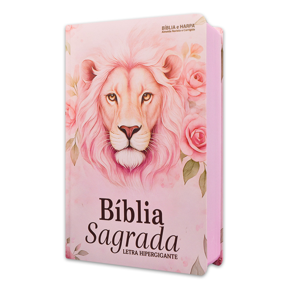 BIBLIA HIPERGIGANTE PPM FULL COLOR ARC CAPA DURA - LEAO FLORES ROSE em Oferta na Shopee